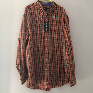 NWT Chaps Big & Tall Stretch Button Down Shirt